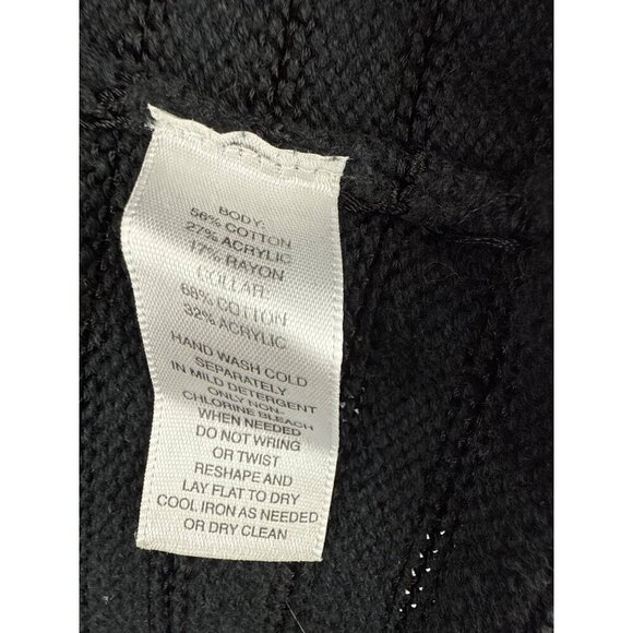 White House Black Market XXS Womens Black Ribbed Off-Shoulder Sweater - Picture 3 of 4